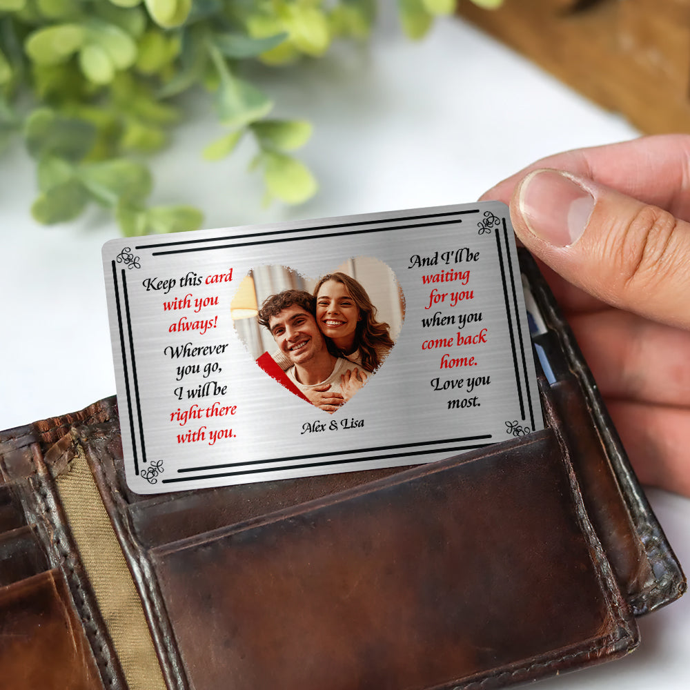 Custom Photo Wallet Card for Couples | Meaningful Personalized Valentine's Day Gifts Wallet Card PopCulturePrints