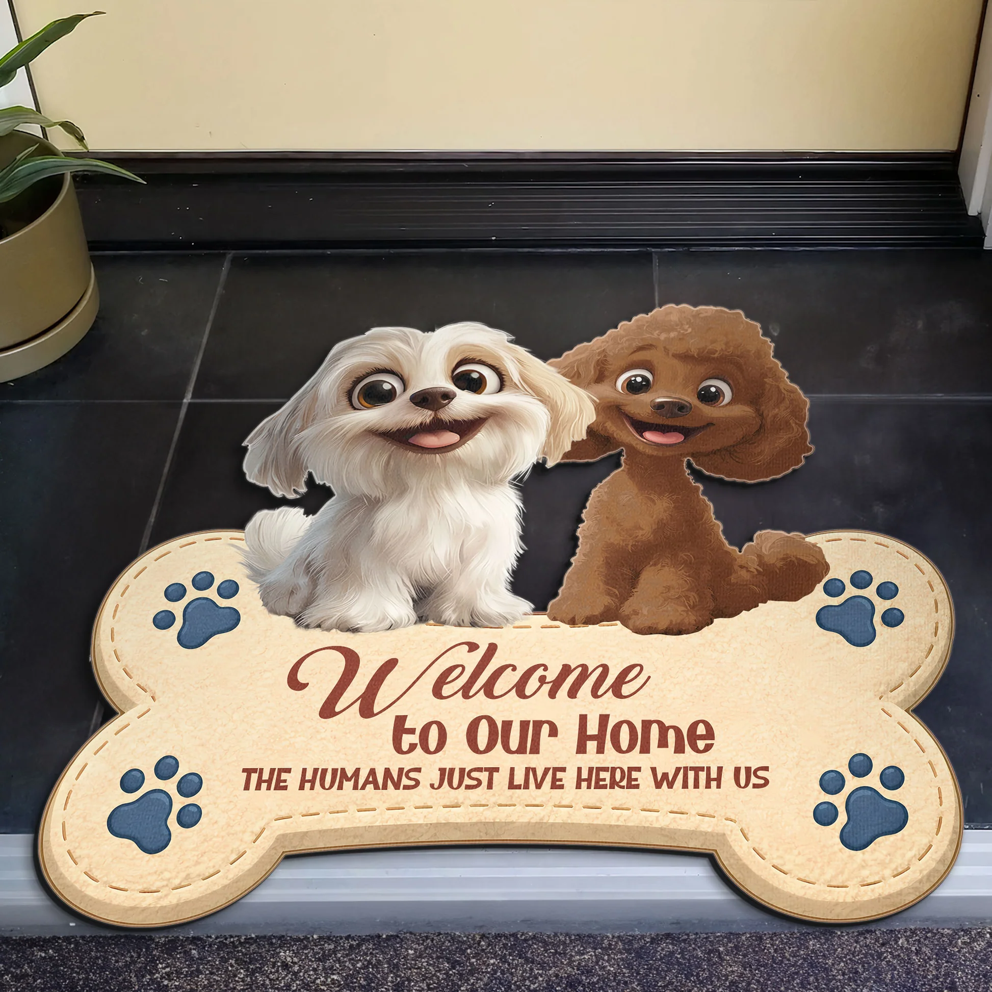 Custom Dog Welcome Mat for Pet Lovers - Home Decor Gift Doormat MagicInPrints