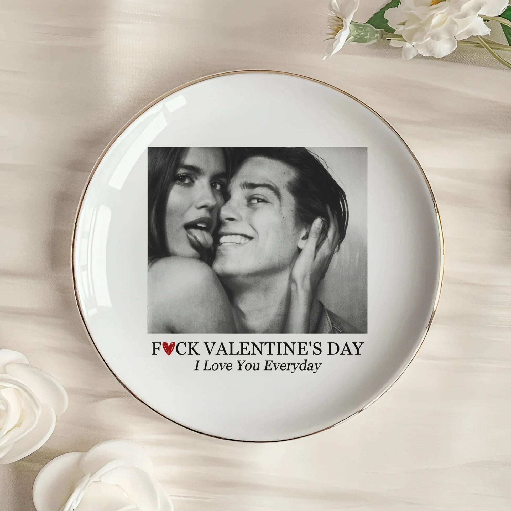 Personalized Ceramic Photo Plates for Couples - Romantic Gift for Anniversaries Jewelry MagicInPrints