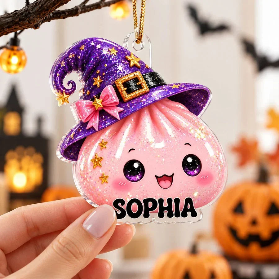Personalized Halloween Dumpling Acrylic Ornament Gift for Kids