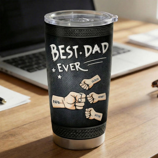 Personalized Tumbler for Dad with Kids' Names - Father's Day Gift Cup MagicInPrints