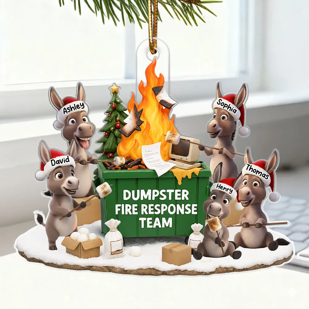 Personalized Donkey Christmas Ornament for Family - Funny Holiday Decor Ornament MagicInPrints