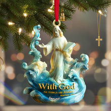 Load image into Gallery viewer, With God, All Things Are Possible - Personalized Acrylic Ornament for Christmas Ornament MagicInPrints
