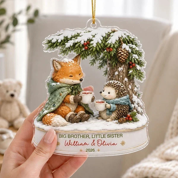 Personalized Big Brother Little Sister Acrylic Ornament Gift