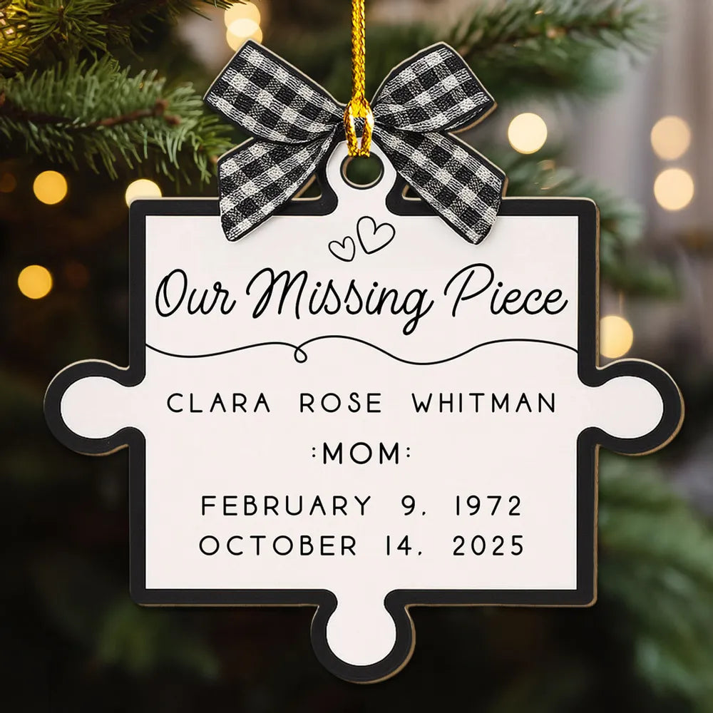 Personalized Memorial Puzzle Ornament for Family - Remembering Loved Ones Ornament MagicInPrints