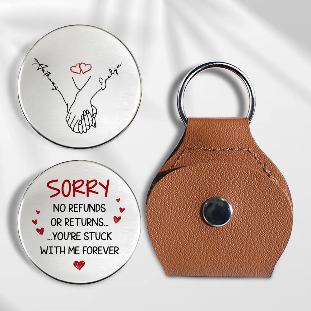 Personalized Couples Keychain with Engraved Names - Romantic Gift Keychain MagicInPrints