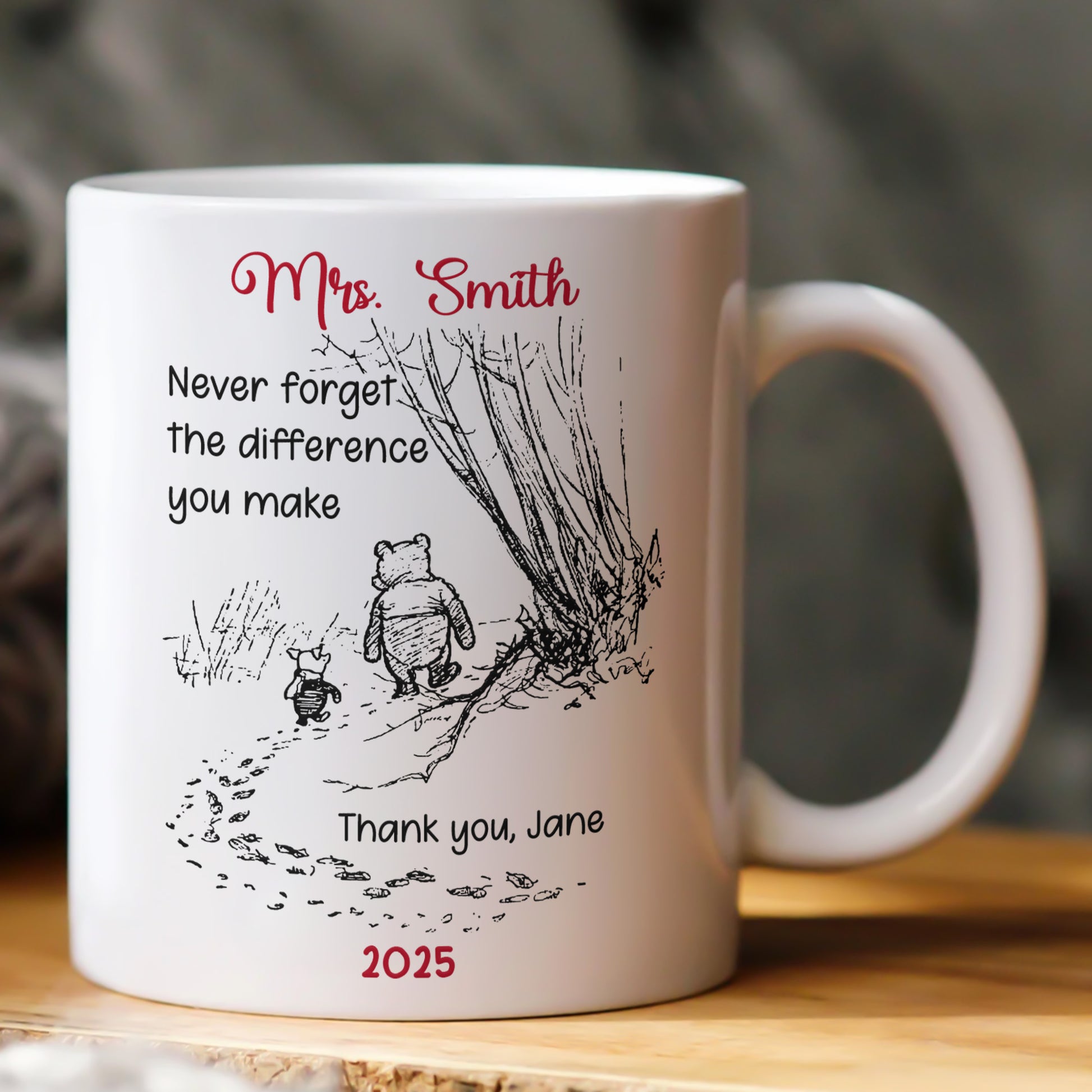 Personalized Teacher Appreciation Mug for Mrs. Smith - Sentimental Gift 2025 Cup MagicInPrints