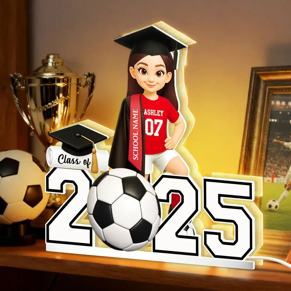 Personalized Graduation Soccer Gift for Kids - Class of 2025 Plaque MagicInPrints