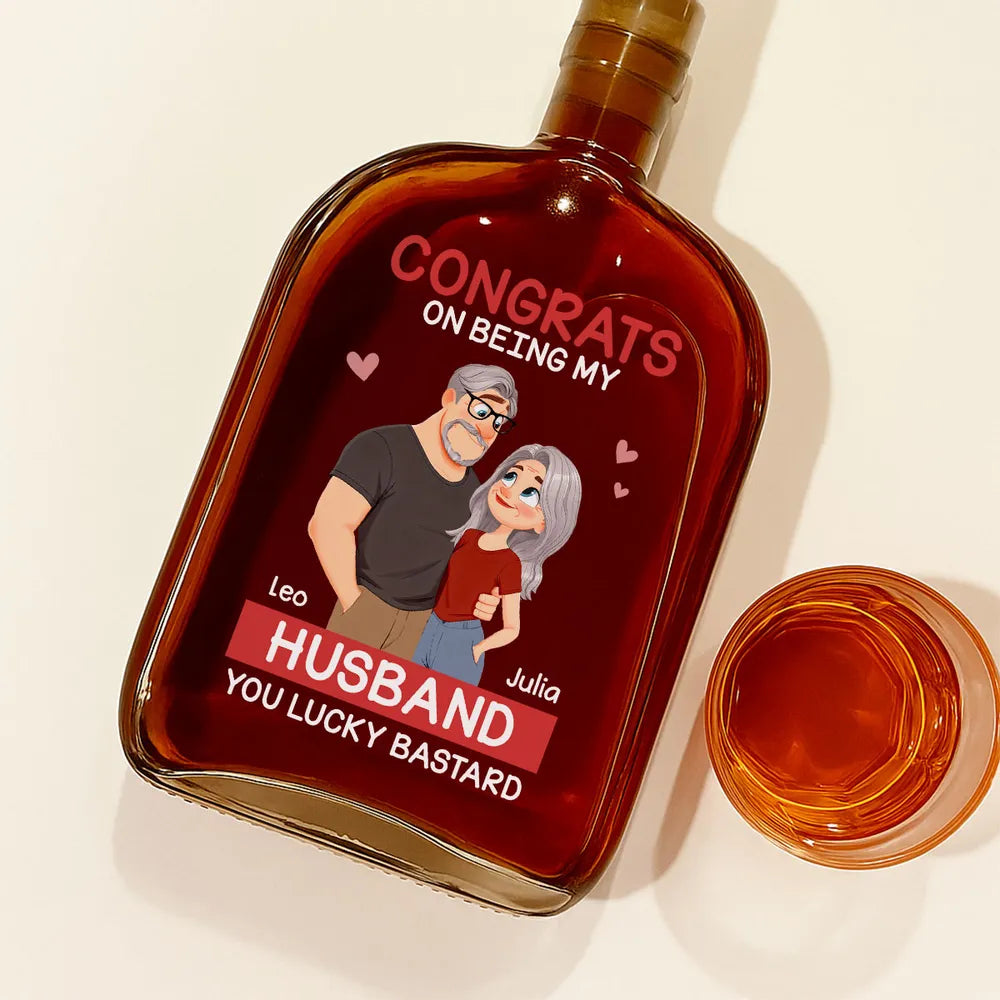 Personalized Whiskey Decanter for Husband - Funny Anniversary Gift Kitchen Supplies MagicInPrints