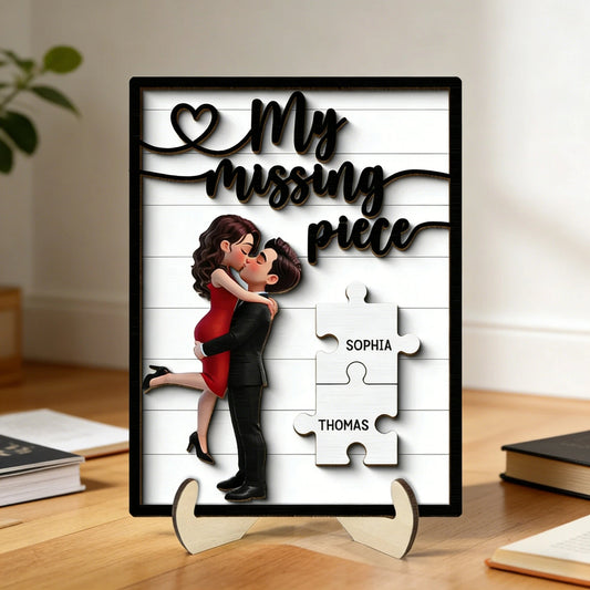 Personalized Couple Puzzle Plaque for Lovers - Romantic Gift Plaque MagicInPrints