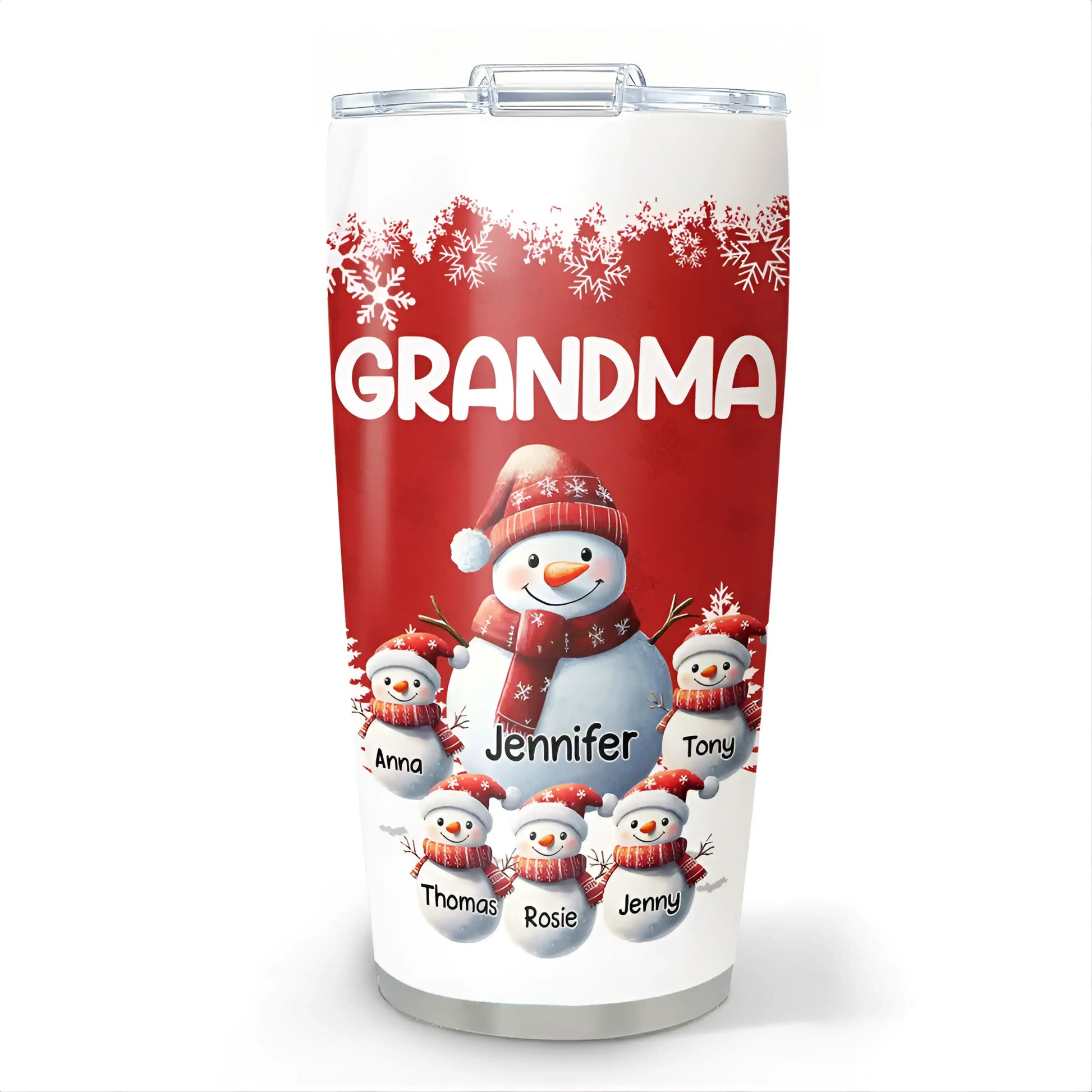 Personalized Snowman Tumbler for Grandma - Christmas Gift Cup MagicInPrints