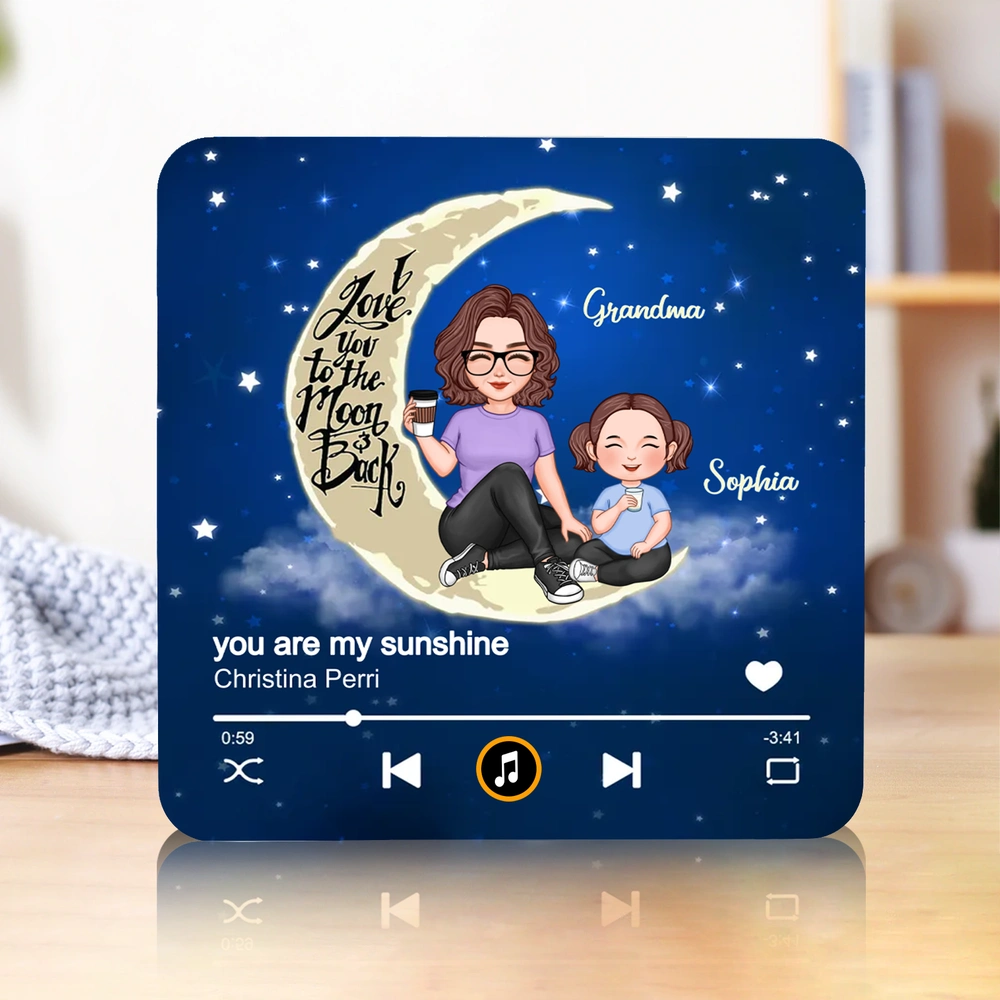 Personalized Music Plaque for Grandma and Grandchild - Sentimental Gift Fridge Magnet MagicInPrints