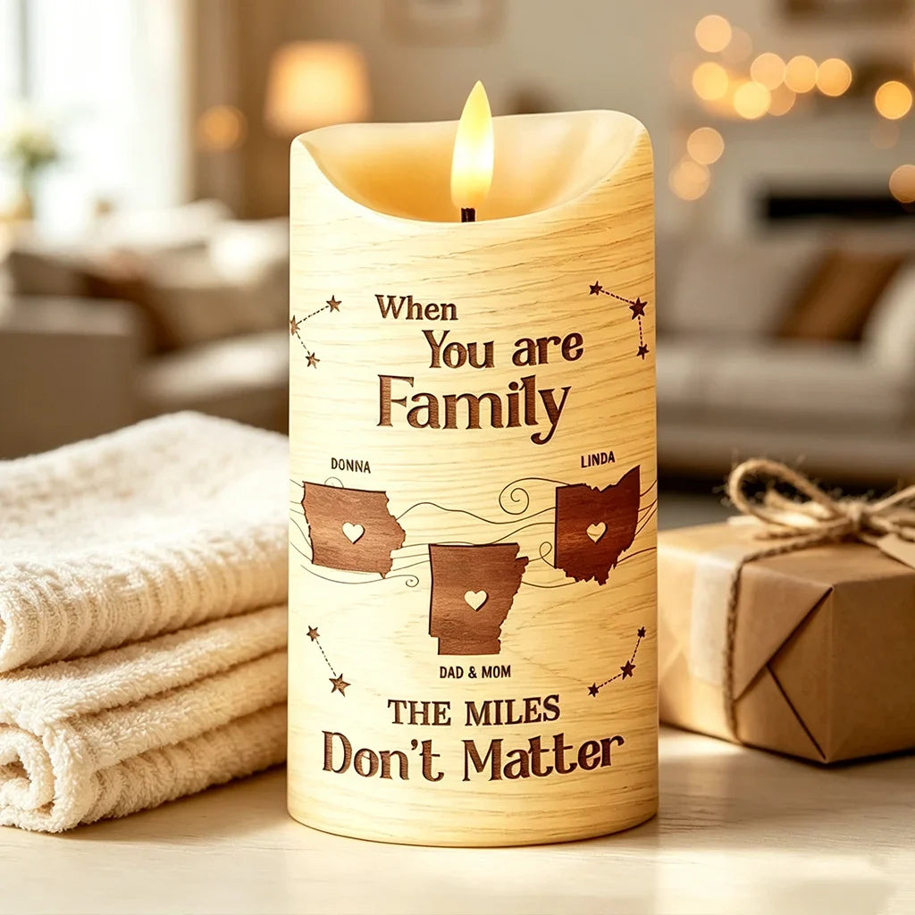 Personalized Flameless LED Candle Creative Family Gift