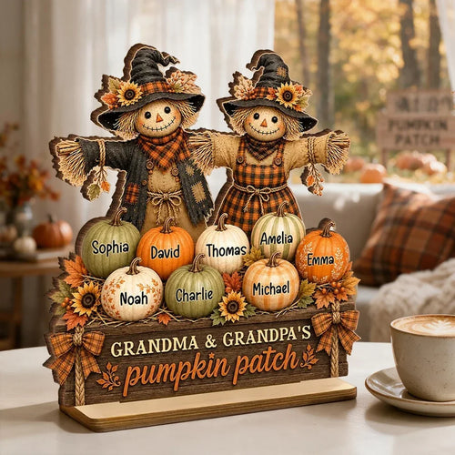 Personalized Wooden Plaque for Grandparents | Fall Family Gift