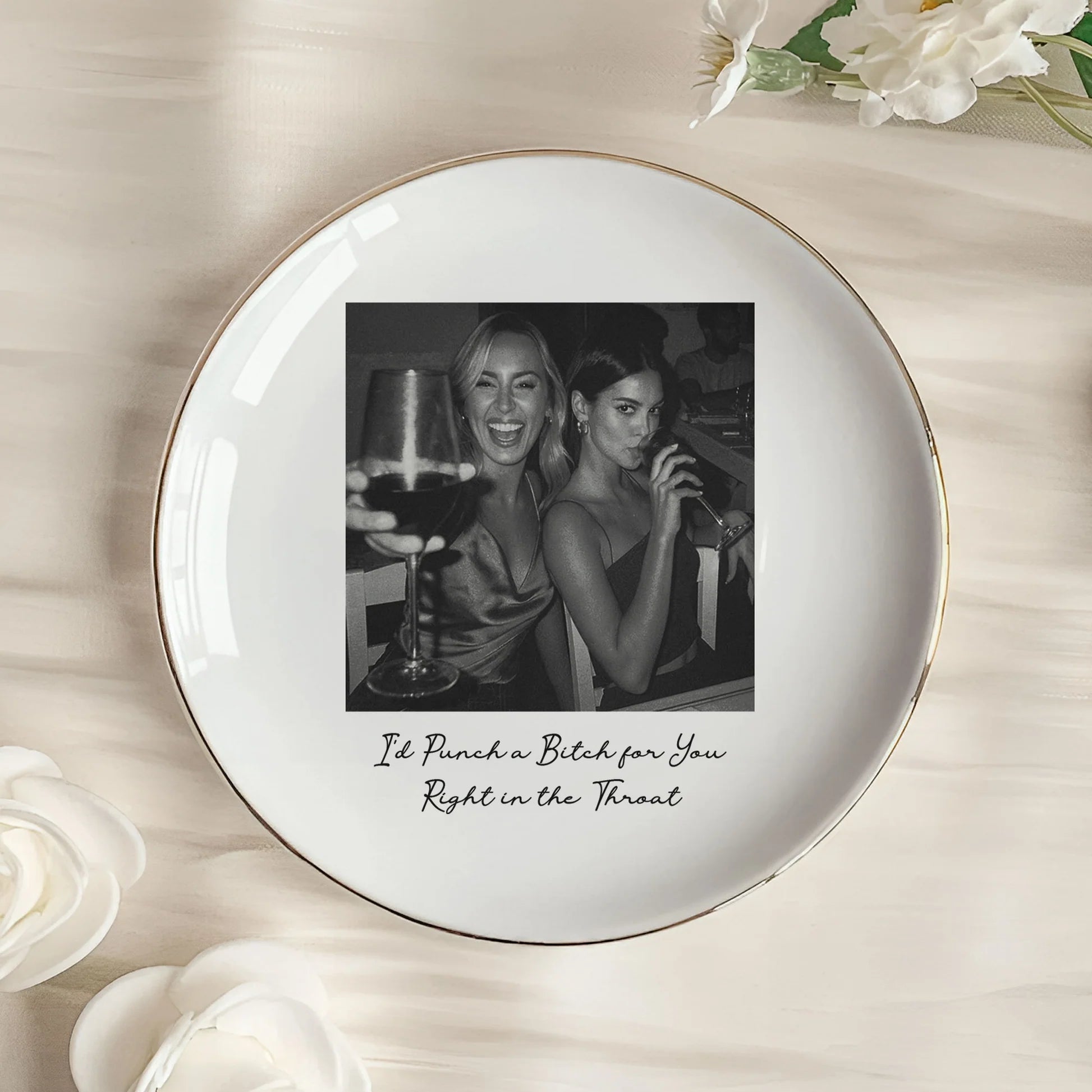 Custom Ceramic Photo Plates for Friends - Sentimental Gift for Special Occasions Jewelry MagicInPrints