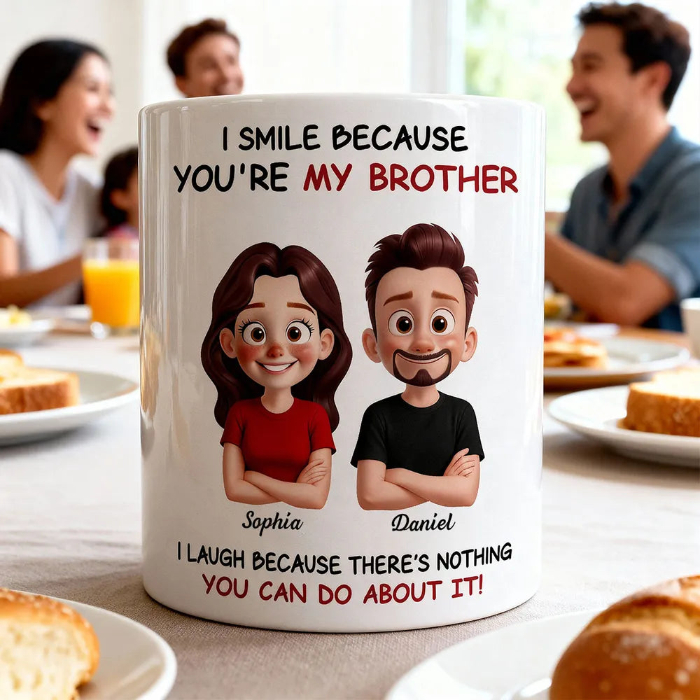 Personalized Brother Sister Coffee Mug - Funny Gift for Siblings Cup MagicInPrints