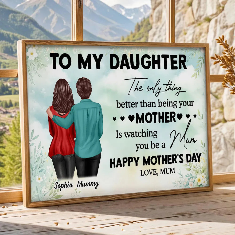 Personalized Mother's Day Canvas for Daughter - Sentimental Gift Poster or Canvas MagicInPrints