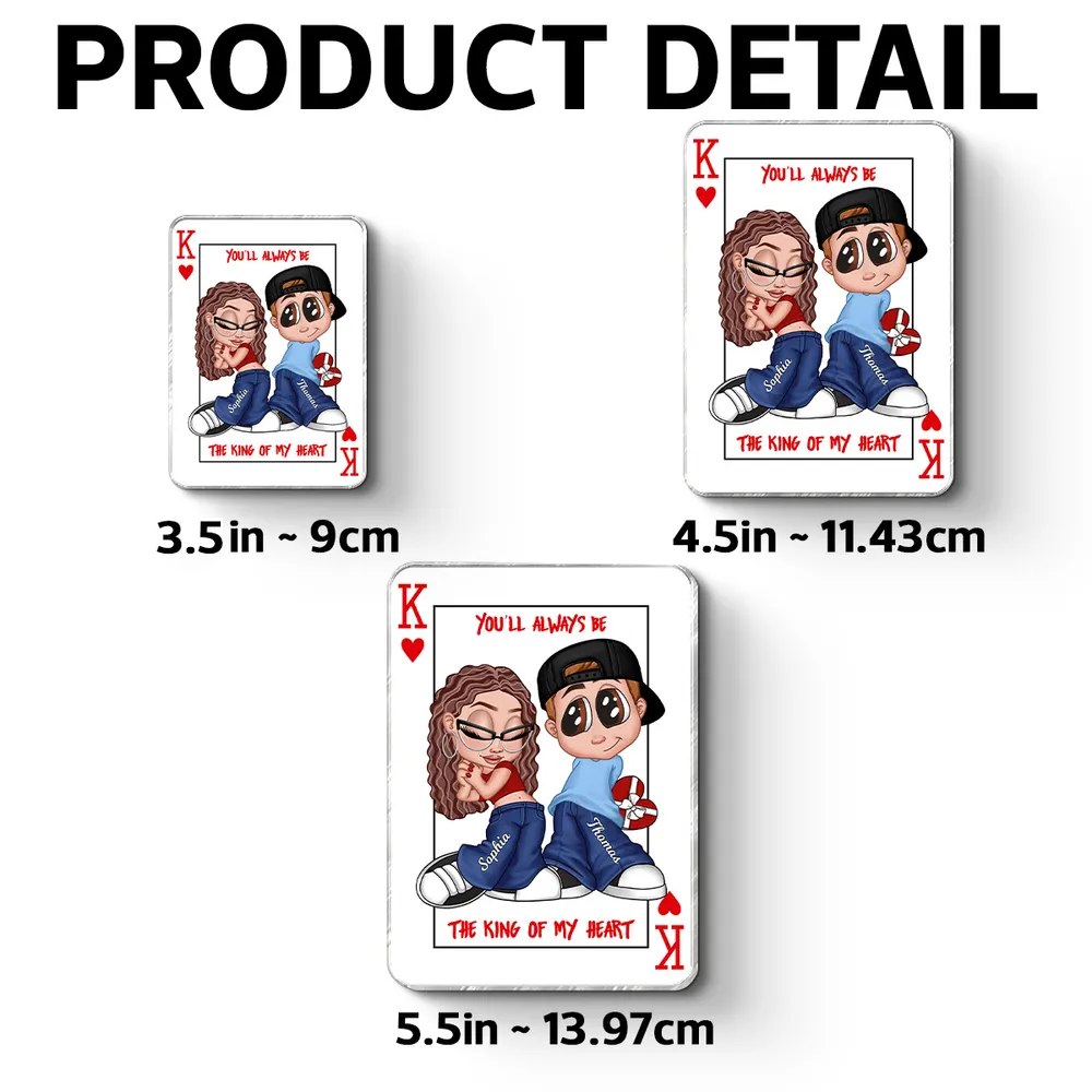 Personalized Couple Cartoon Magnet for Him - Romantic Gift for Anniversary Fridge Magnet MagicInPrints