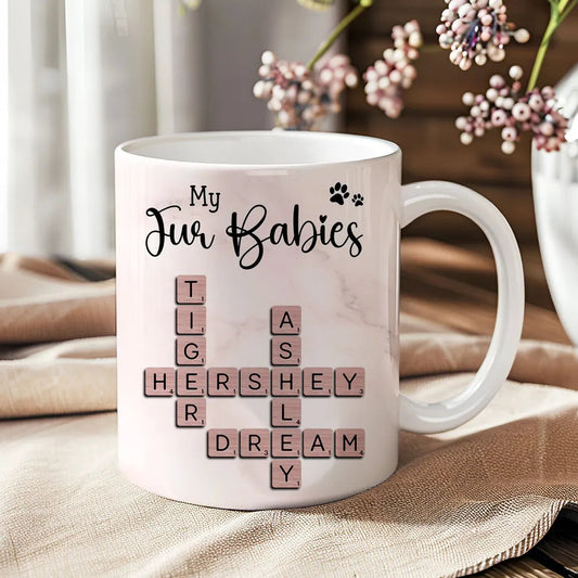 Personalized Pet Lover Mug for Dog and Cat Owners - Custom Names Gift Cup MagicInPrints