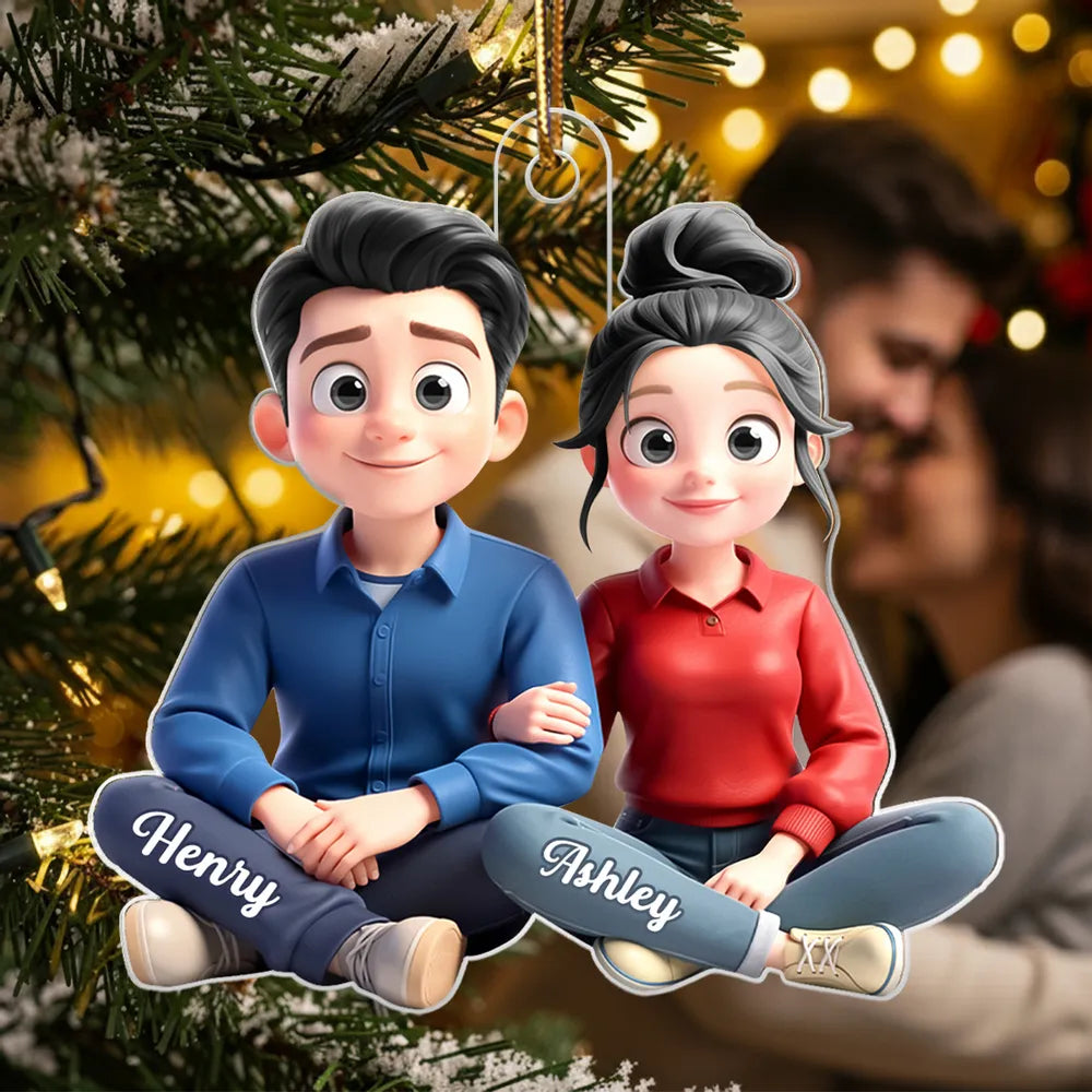 Custom Couple Christmas Ornament - Personalized Gift for Holidays Ornament MagicInPrints