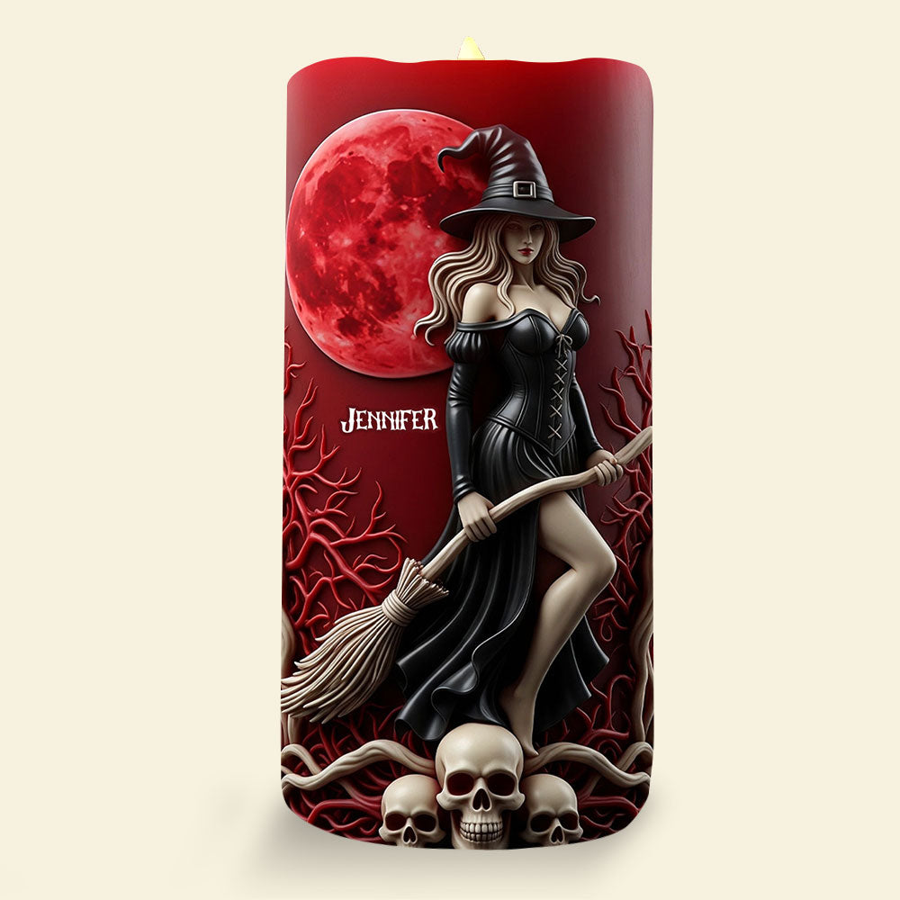 Embrace the Enchantment: Witch LED Candle - Personalized Gifts for Witch Lovers Led Candle MagicInPrints