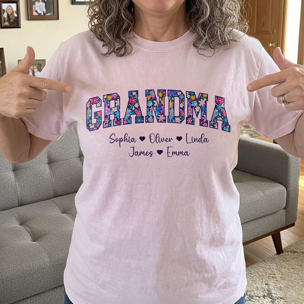 Custom Family Name T-Shirt for Women - Personalized Gift for Moms and Grandmas Cloth MagicInPrints