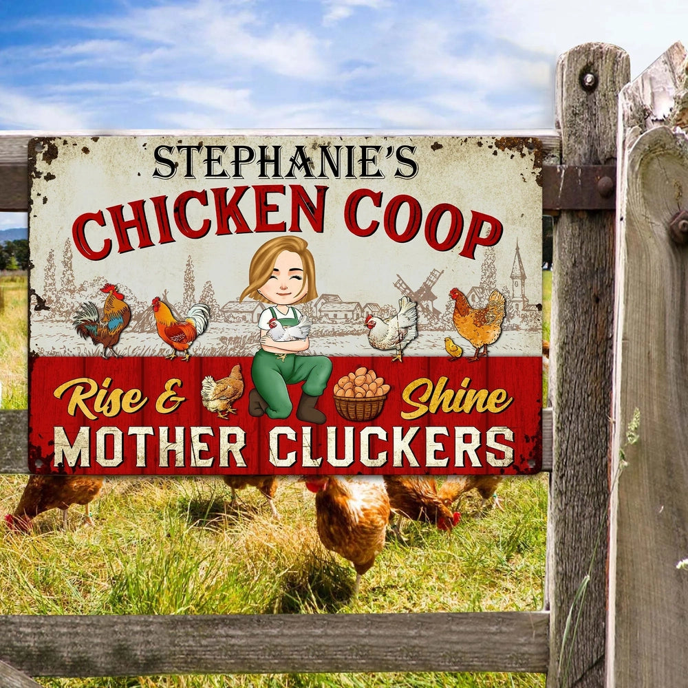 Personalized Chicken Coop Sign for Farmers - Rustic Home Decor Sign MagicInPrints