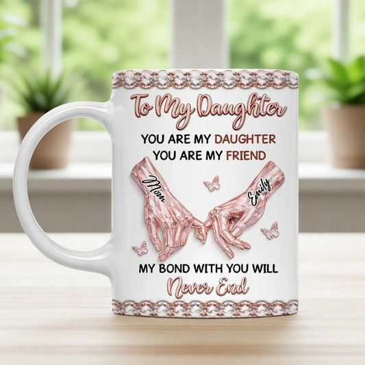 Personalized Ceramic Mug for Daughter - Sentimental Gift with Heartfelt Message Cup MagicInPrints