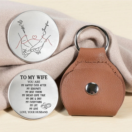Personalized Engraved Keychain for Wife - Romantic Anniversary Gift Keychain MagicInPrints