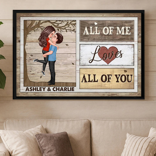 Personalized Romantic Canvas Print for Couples with Custom Names - Anniversary or Wedding Gift Other MagicInPrints
