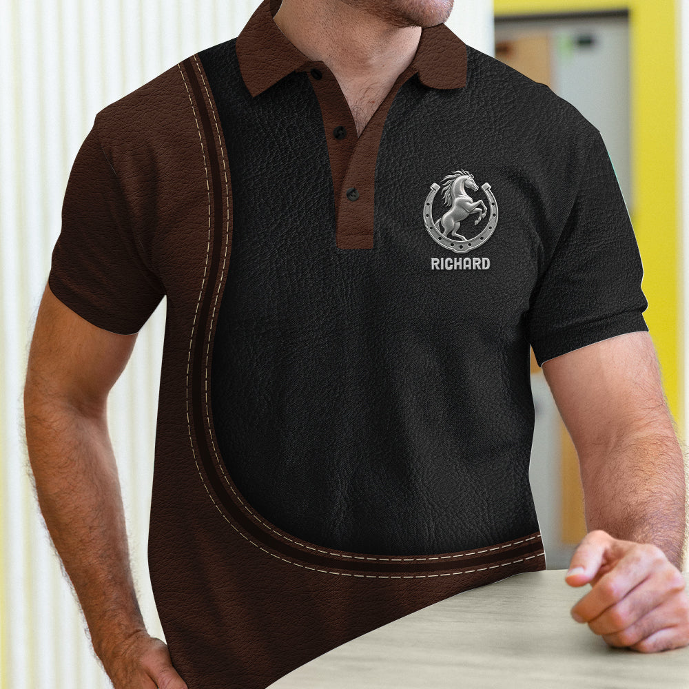 Horse Lover 3D Polo Shirt - Custom Photo Gifts For Horse Riders Polo Shirts MagicInPrints