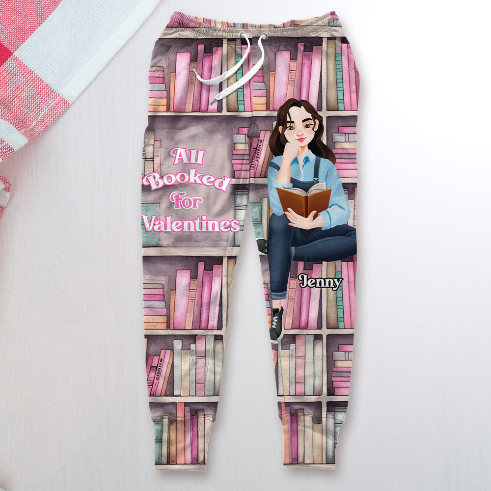 Personalized Valentine's Day Joggers for Book Lovers Shorts and Pants PopCulturePrints