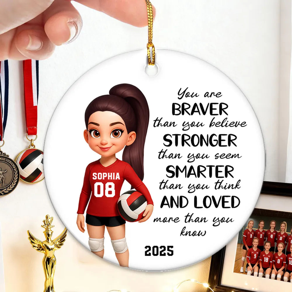Personalized Volleyball Player Ornament for Teens - Motivational Christmas Gift Ornament MagicInPrints