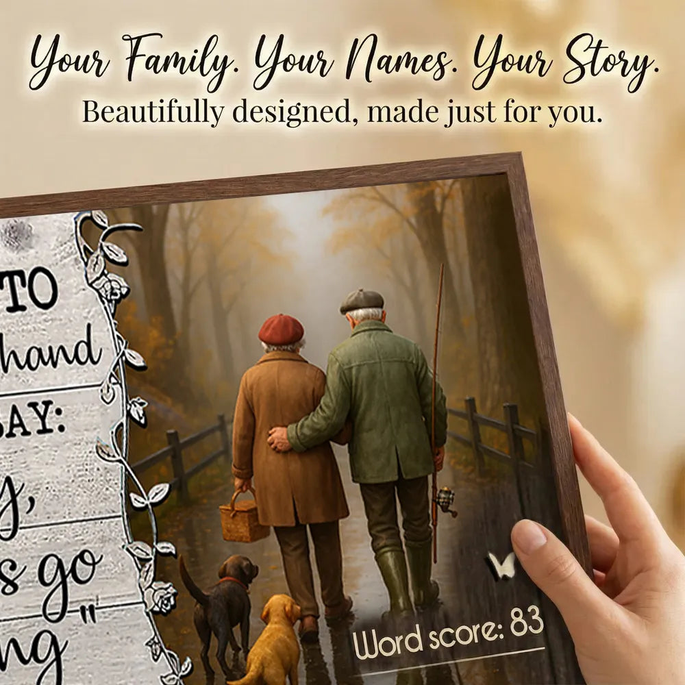 Personalized Couple Fishing Canvas Art for Seniors - Sentimental Anniversary Gift Poster or Canvas MagicInPrints