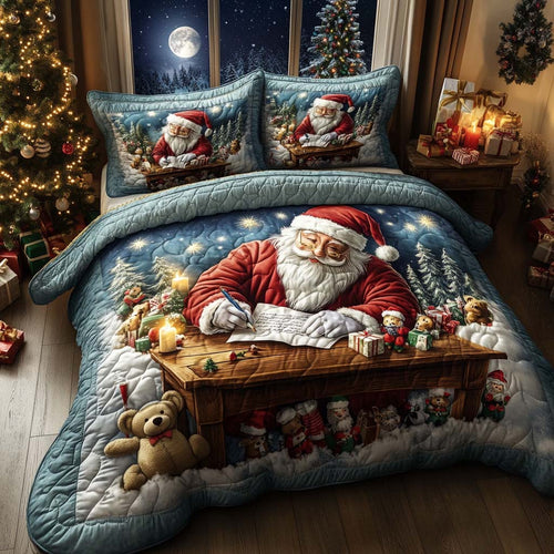 Spread the Joy of Christmas – Personalized Quilted Bedding Set – Gift for Family or Friends Quilted Bedding Set V2 MagicInPrints