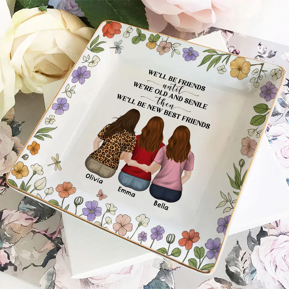 Personalized Best Friends Decorative Plate - Sentimental Gift for Friendship Jewelry MagicInPrints