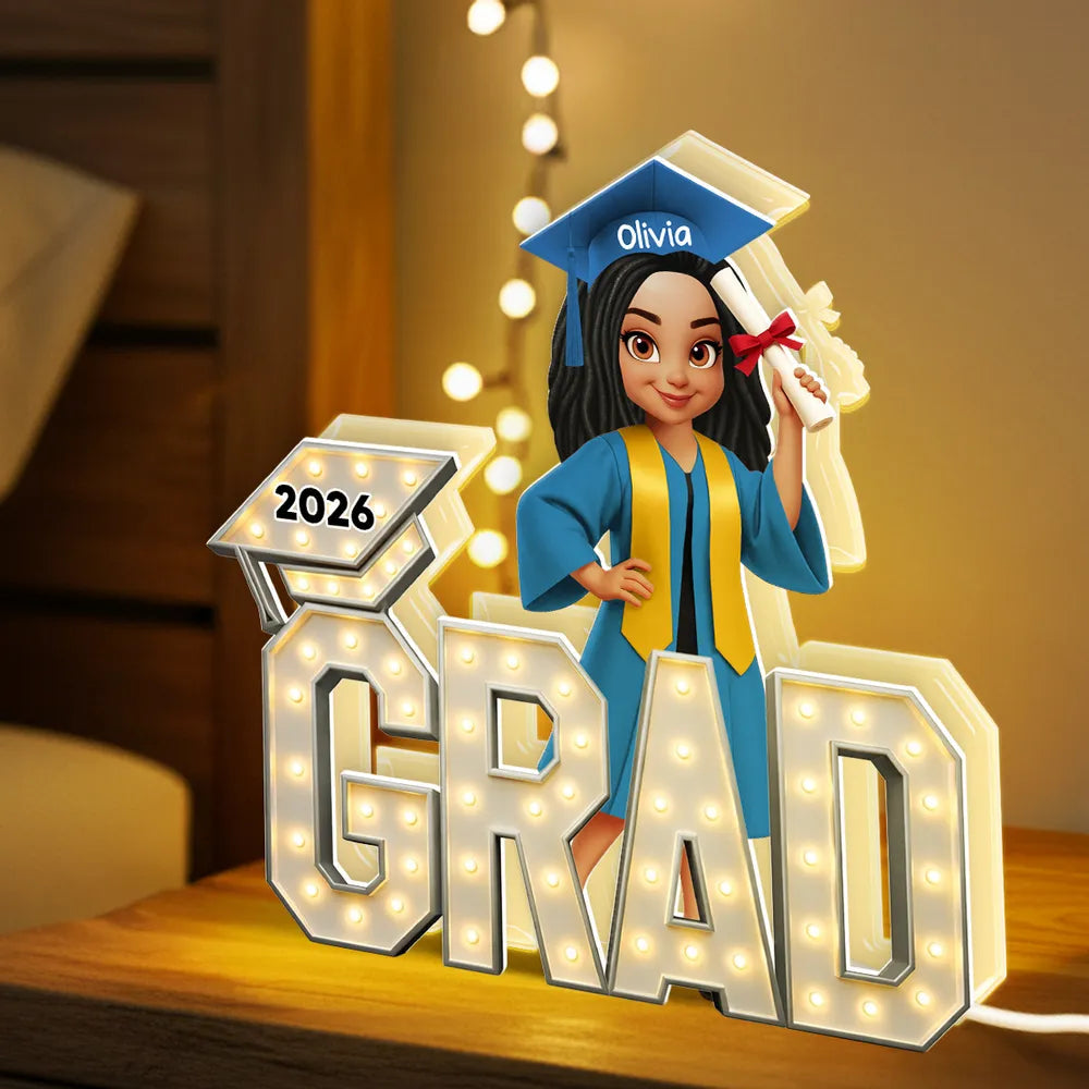 Custom Graduation LED Sign for 2026 Grads - Personalized Gift Plaque MagicInPrints