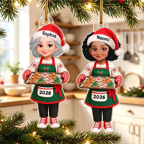 Personalized Acrylic Ornament Grandma Cookie Baker Christmas Gift