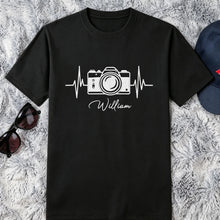 Load image into Gallery viewer, Personalized Classic Tee Photography Heartbeat Gift for Him/Her
