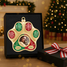 Load image into Gallery viewer, Paw-sitively Charming: Personalized Cat Paw Shape Acrylic Christmas Ornament - A Unique Gift for Cat Lovers Ornament MagicInPrints
