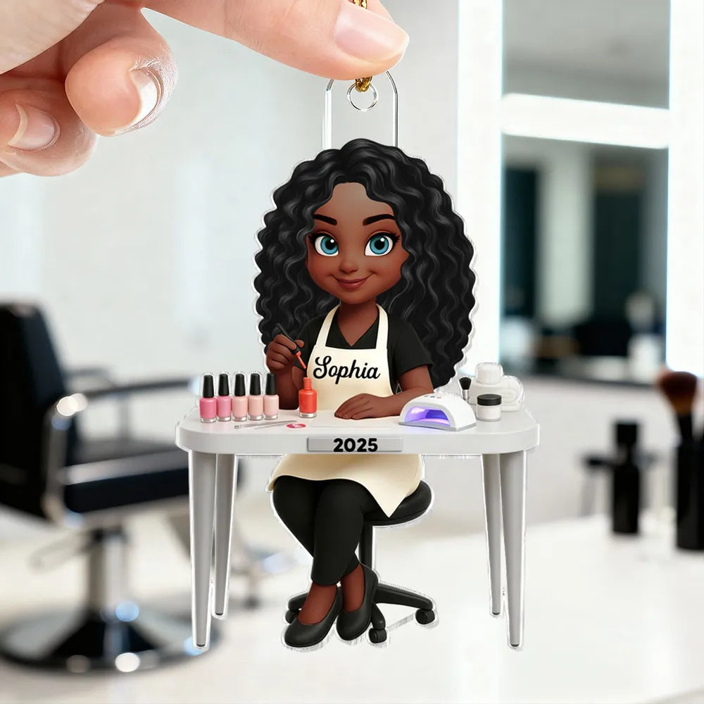 Personalized Nail Technician Ornament for Professionals - Christmas Gift Ornament MagicInPrints