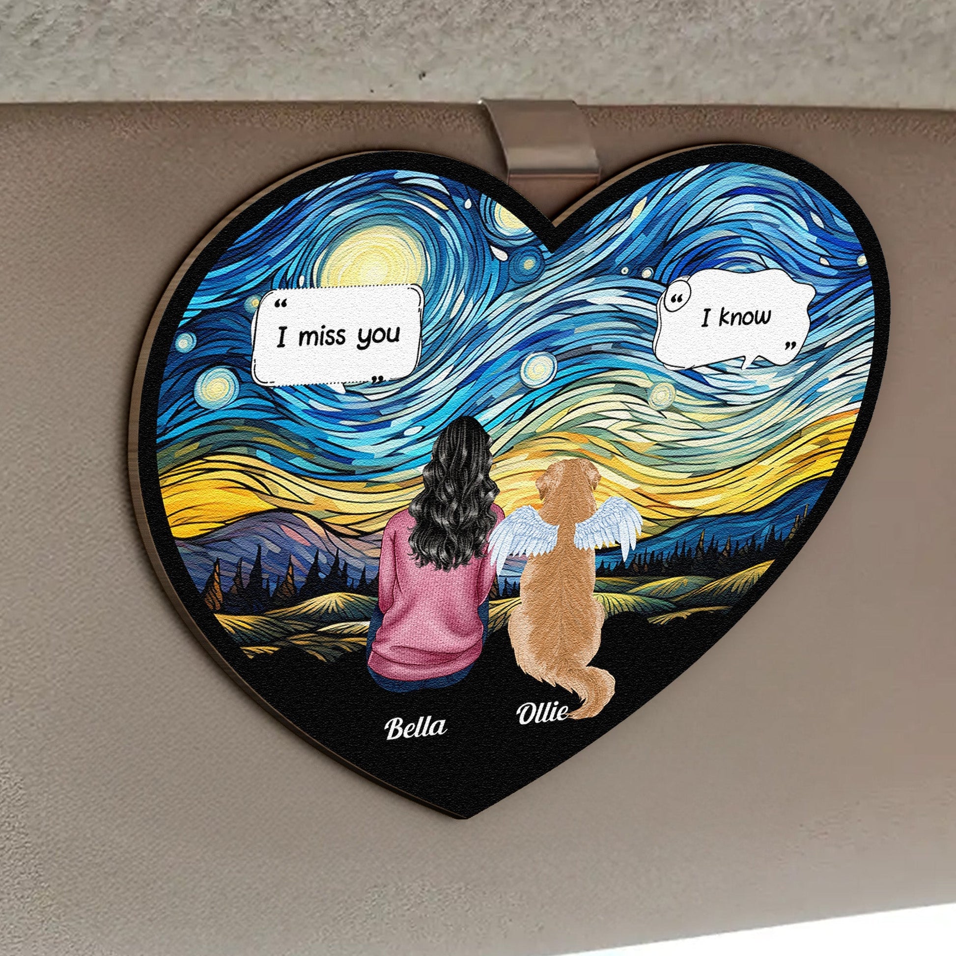 Personalized Heart-Shaped Memorial Plaque for Pet Lovers - Sentimental Keepsake Car Hanger MagicInPrints