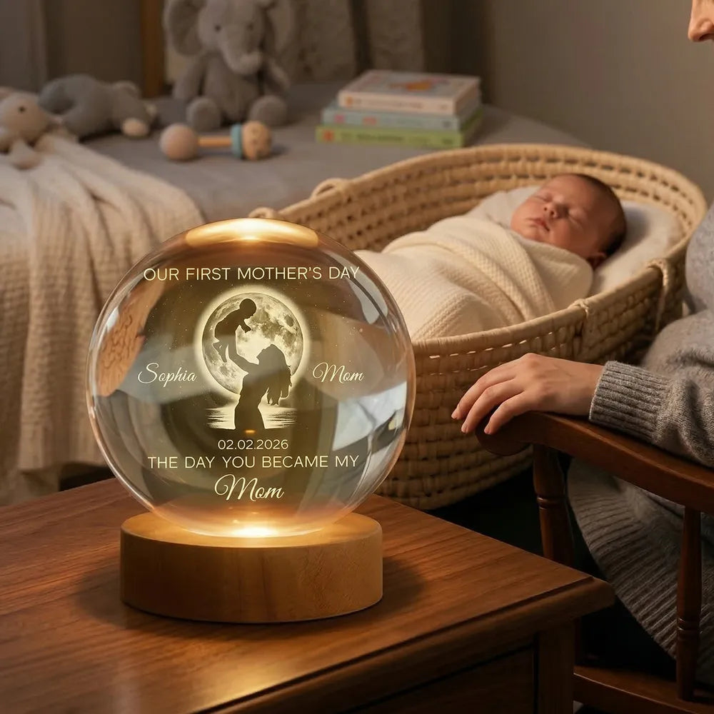 Personalized Moon Lamp for Mother's Day - Custom Moon Phase Gift for New Moms Lamp MagicInPrints