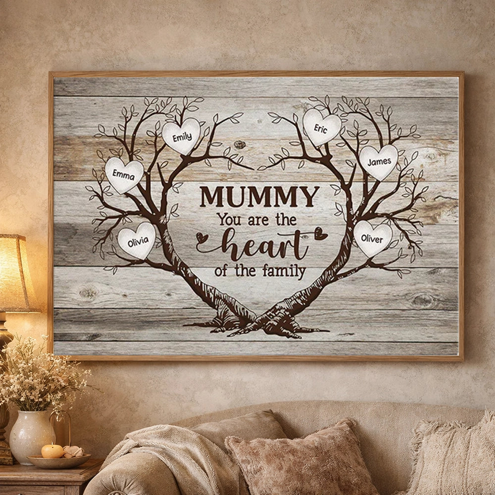 Personalized Family Tree Canvas Art for Mum - Heartfelt Gift for Mother's Day Poster or Canvas MagicInPrints
