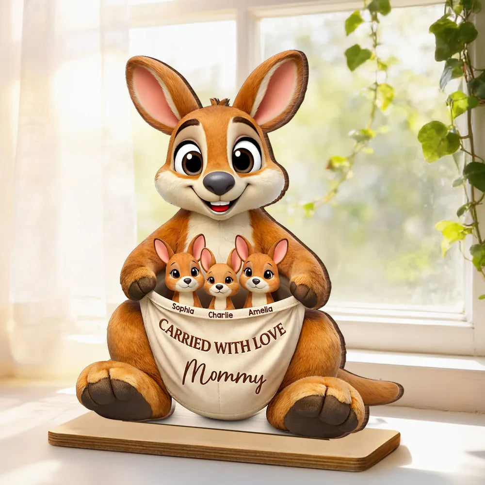 Personalized Kangaroo Family Figurine for Grandma - Sentimental Gift Plaque MagicInPrints