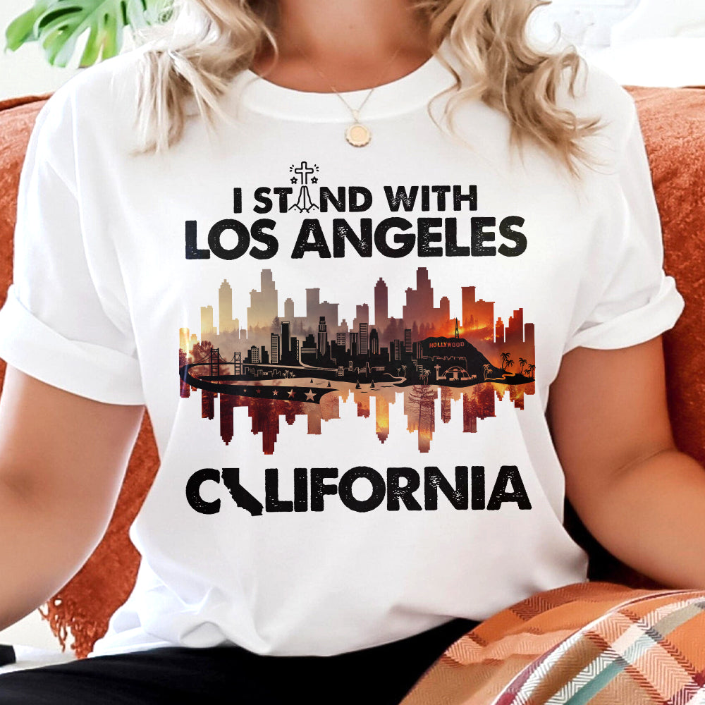 I Stand With Los Angeles Shirt - California Pride Tee Shirts PopCulturePrints