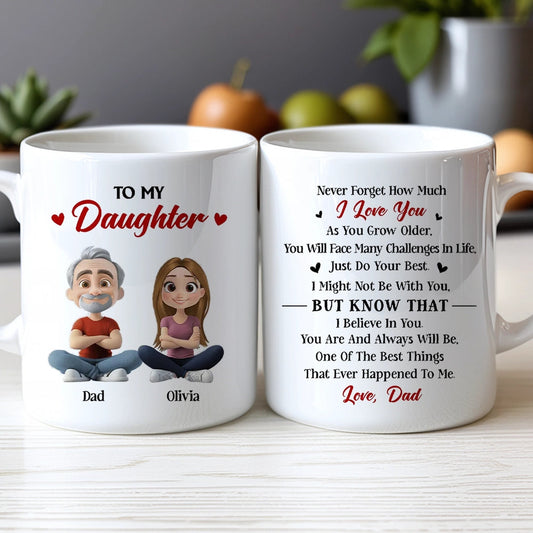 Personalized Father's Day Mug for Daughter - Heartfelt Message Gift Cup MagicInPrints