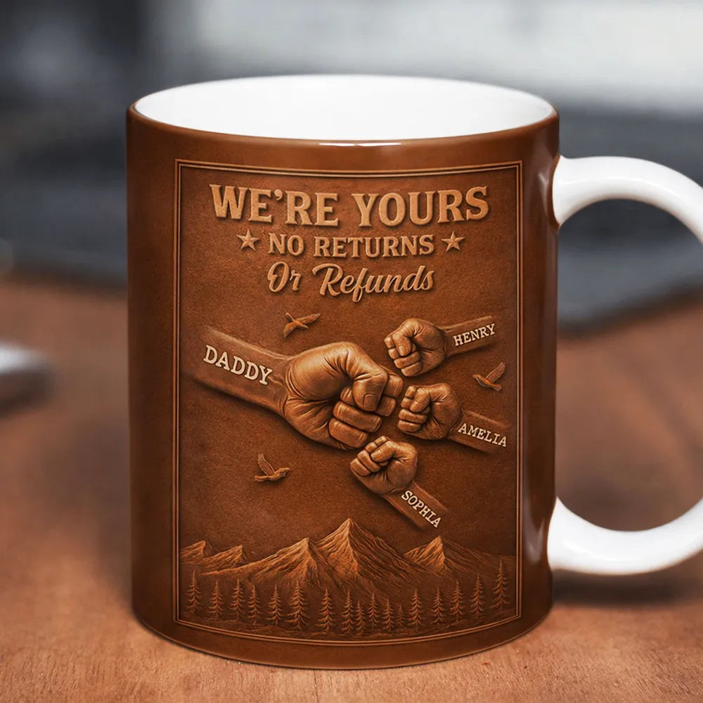 Personalized Family Fist Bump Mug for Dad - Sentimental Gift Cup MagicInPrints