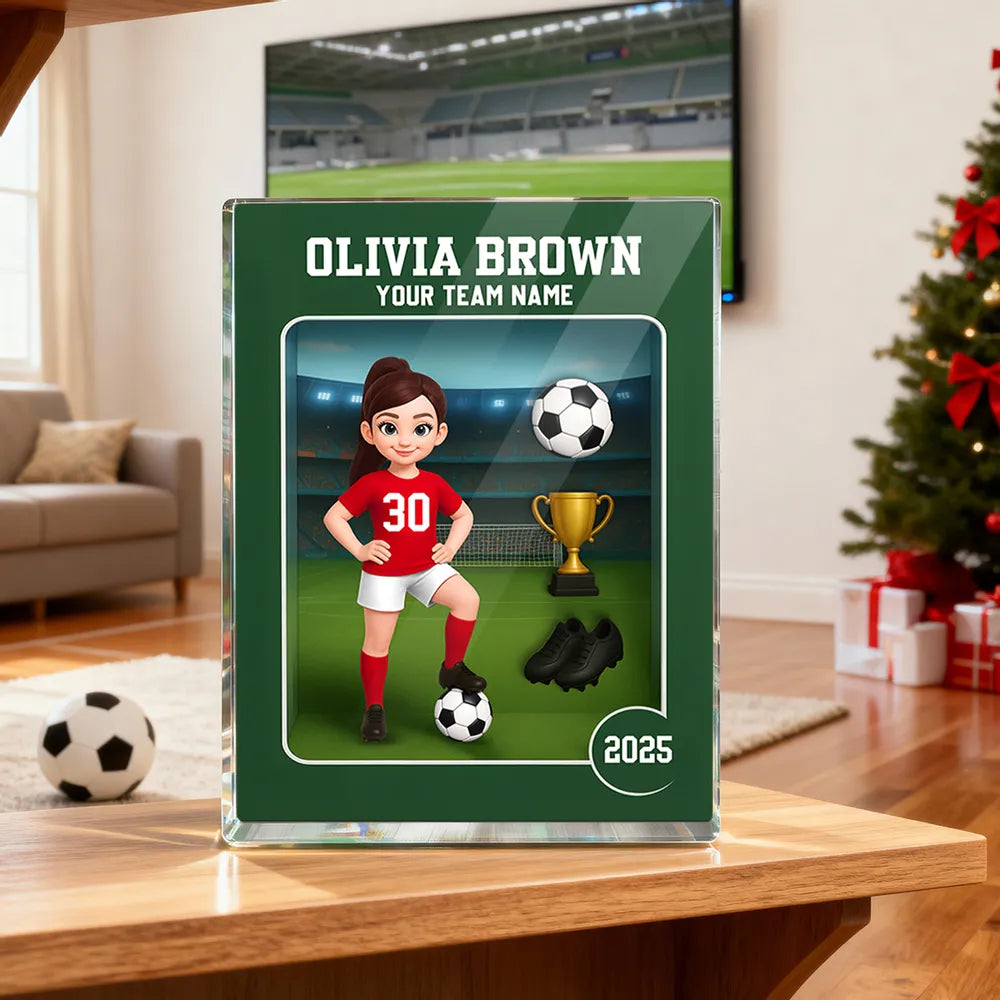 Personalized Soccer Player Acrylic Plaque for Kids - Custom Team Gift Plaque MagicInPrints