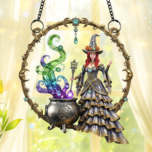 Load image into Gallery viewer, Enchanting Mystique: Mystic Witch Suncatcher Ornament – Personalized Gifts for Witch Lovers Ornament MagicInPrints
